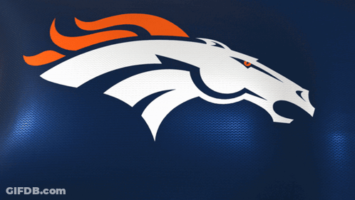 Denver Broncos Logo On Blue Background GIF