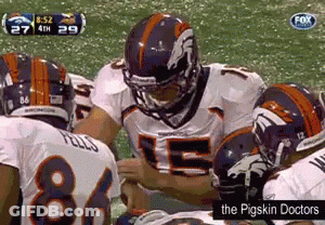 Denver Broncos Players Huddling GIF