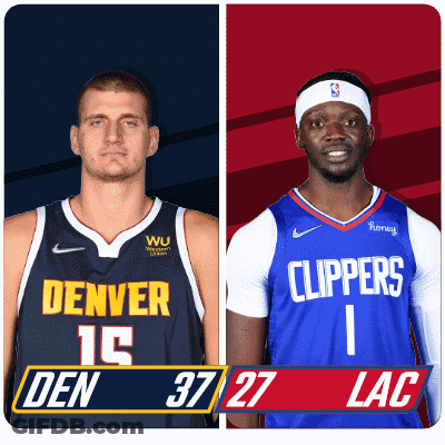 Denver Den And Clippers Basketball Players GIF