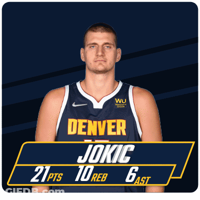 Denver Jokic Wearing Jersey GIF