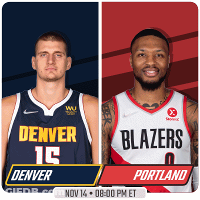 Denver Nuggets Vs Portland Blazers Nov 14Th GIF