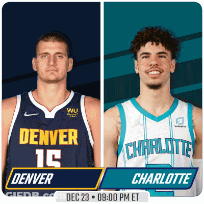 Denver Vs Charlotte Basketball Game Dec 23 GIF
