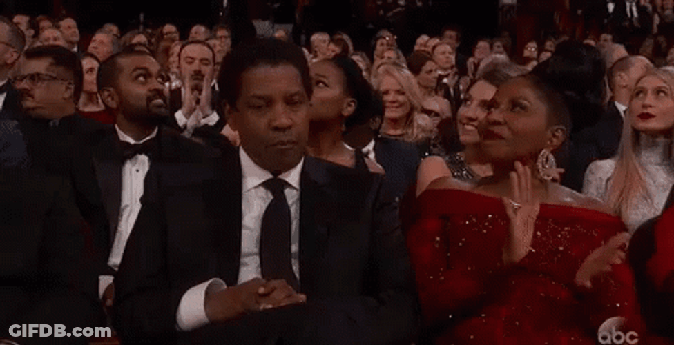 Denzel Washington Anxious Biting Lips Academy Awards GIF