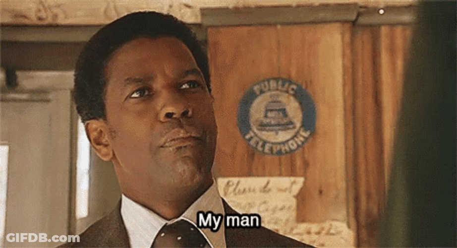 Denzel Washington Awkward Reaction My Man GIF
