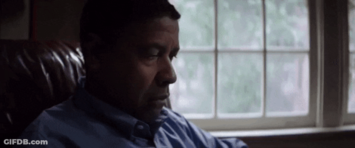 Denzel Washington Flight Bored GIF