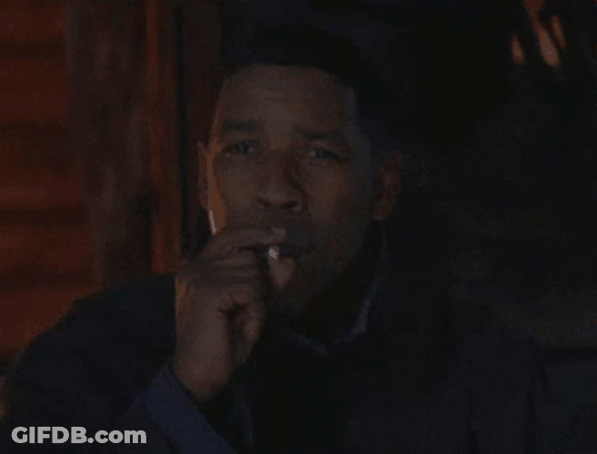 Denzel Washington Flight Smoking GIF