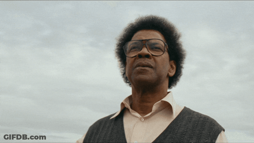 Denzel Washington Flight Staring Far GIF