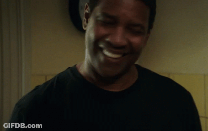 Denzel Washington Laughing Out Loud GIF