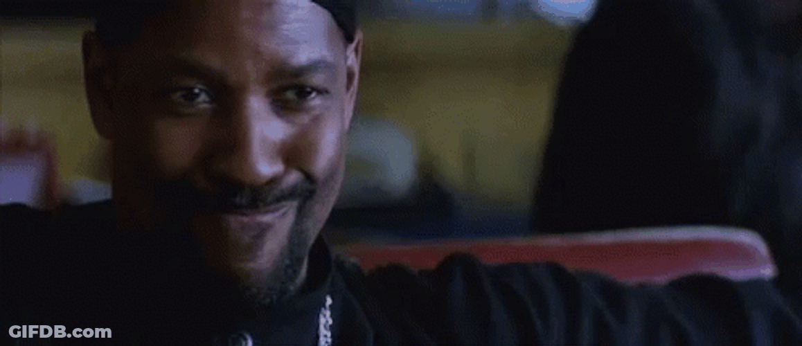 Denzel Washington Playful Boom GIF