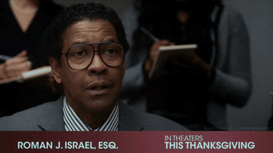 Denzel Washington Roman Israel ESQ GIF