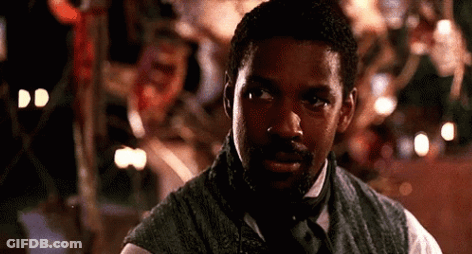 Denzel Washington Timid Smile GIF