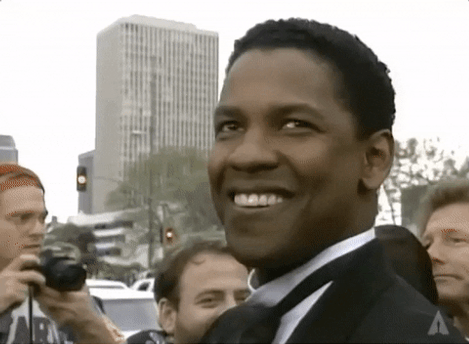 Denzel Washington Waving On Crowd GIF