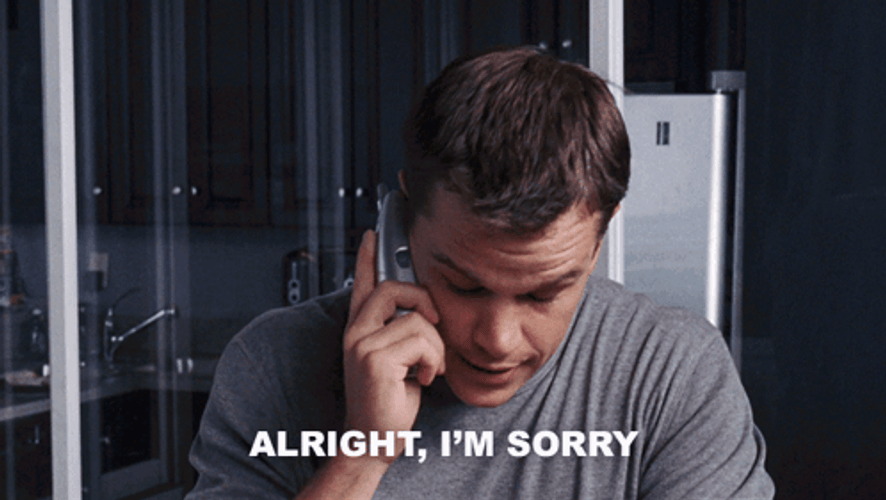 Departed Matt Damon Alright Im Sorry GIF
