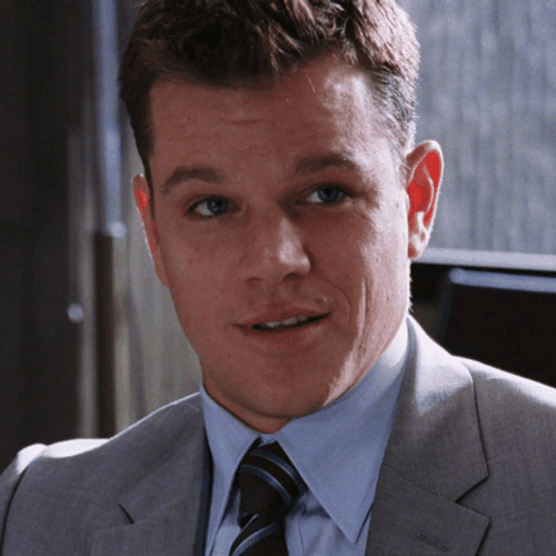 Departed Matt Damon Smiling Laughing GIF