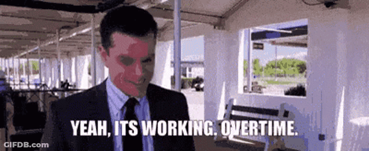 Departed Matt Damon Working Overtime GIF