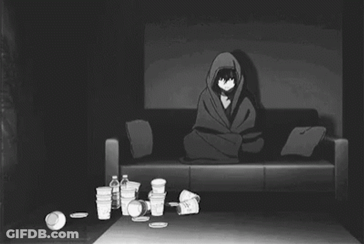 Depressed Anime In The Room GIF