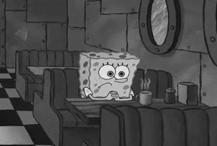 Depressed Coffee SpongeBob GIF