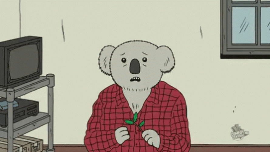 Depressed Koala In Tears GIF