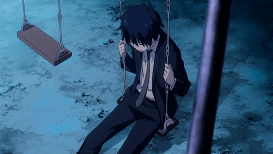 Depressed Sad Anime Boy Rin Okumura GIF