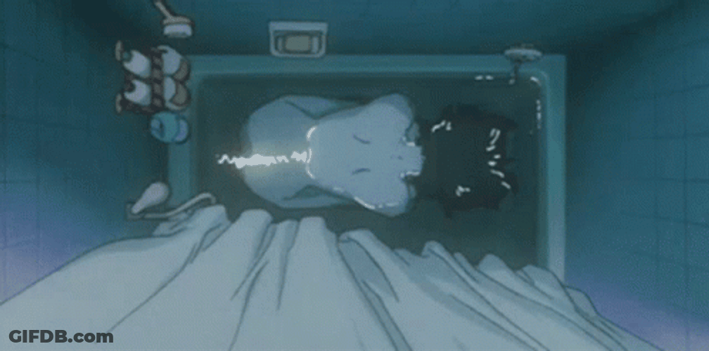 Depressed Sad Anime Crying In Tub GIF
