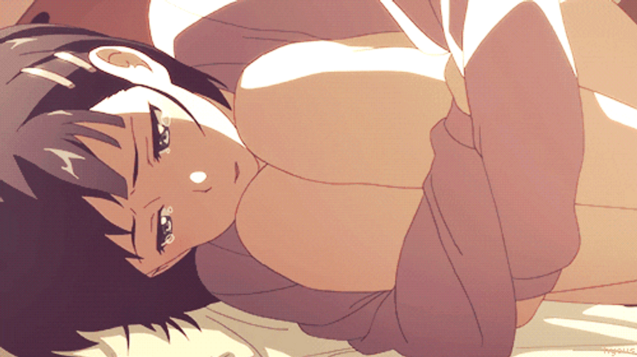 Depressed Sad Anime Girl Crying In Bed GIF