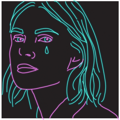 Depressed Sad Anime Girl Moving Art GIF
