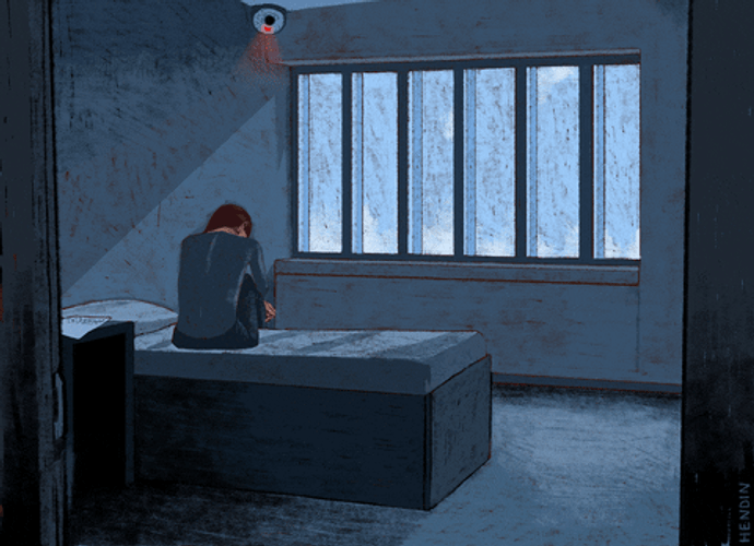 Depressed Sad Anime Mental Health Illustration GIF