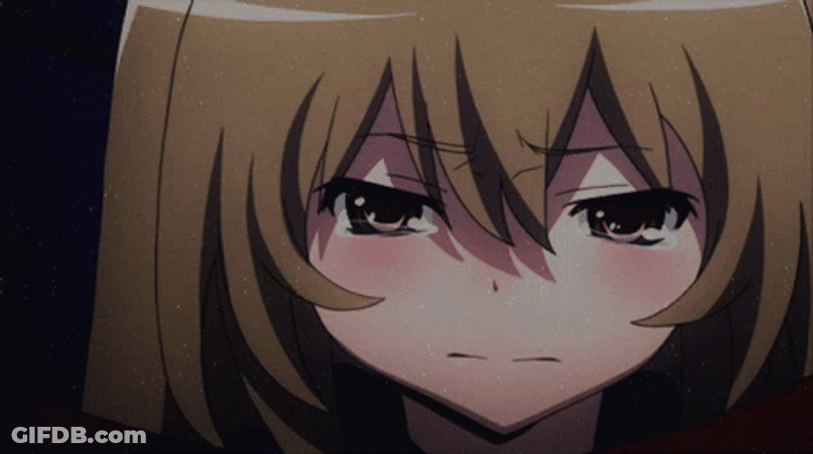 Depressed Sad Anime Taiga Aisaka GIF