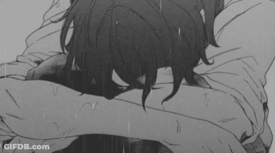 Depressed Sad Anime Weeping In Rain GIF