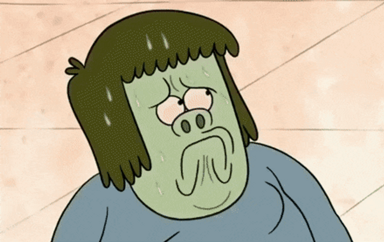 Depressed Sobbing Muscle Man GIF