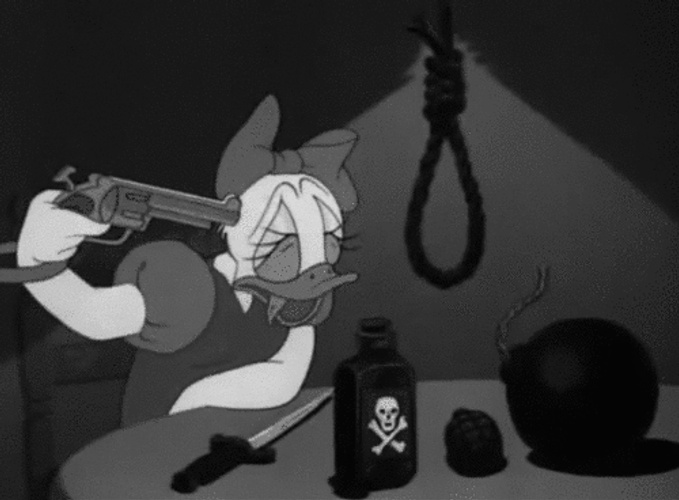 Depressed Suicide Daisy Duck GIF