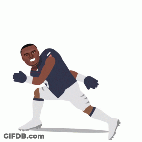 Derek Brown In Blue Jersey Number 5 GIF