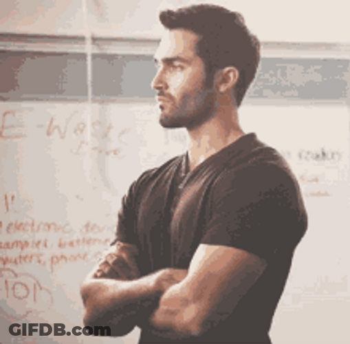 Derek Hale Arms Folded Look What Was That GIF
