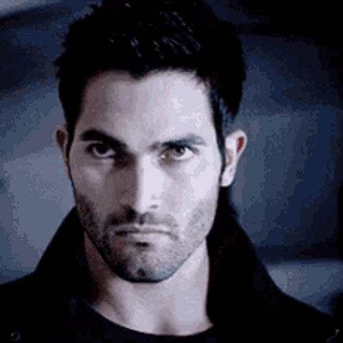 Derek Hale Black To Red Eyes Walk GIF