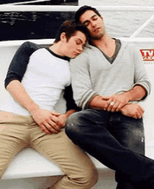 Derek Hale Logan Lerman Buddies Sleeping Rest GIF