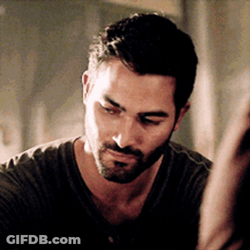 Derek Hale Looks Up Interested What Was That GIF