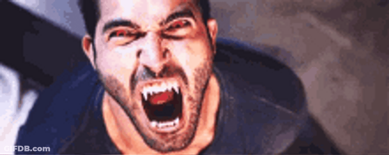Derek Hale Roar Frustrated Angry Mad GIF
