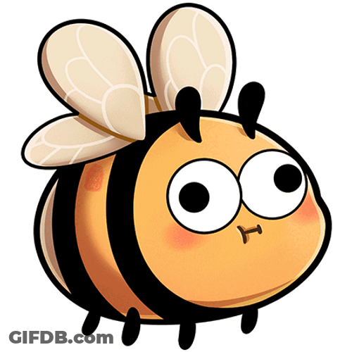 Derp Face Funny Bee GIF