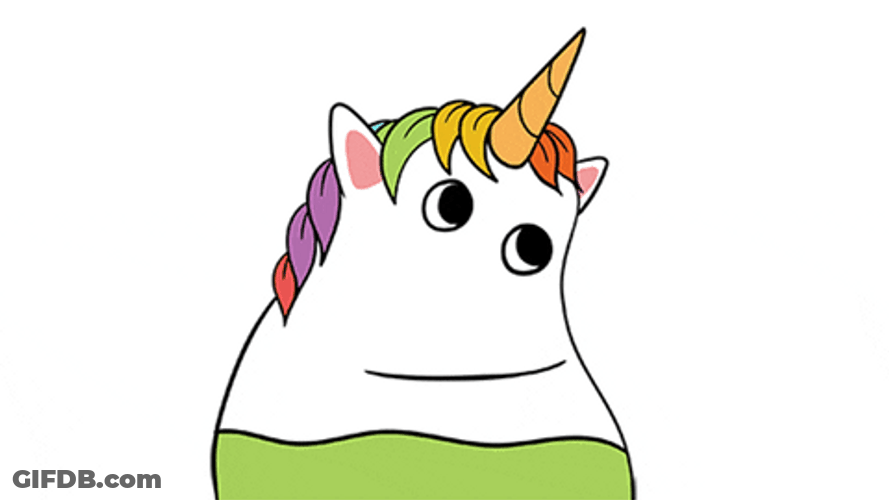Derp Face Licking Chubbi Unicorn GIF