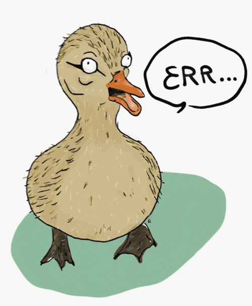 Derp Wink Eye Funny Duck GIF