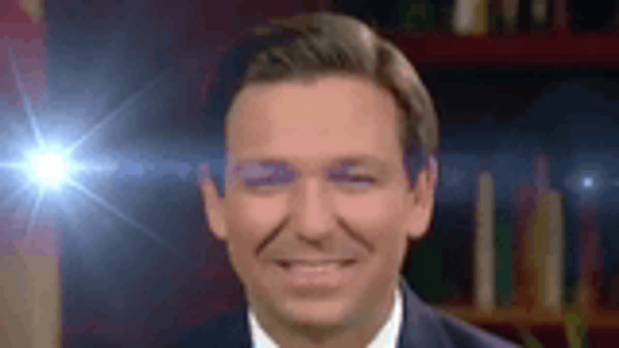 Desantis In An Interview GIF