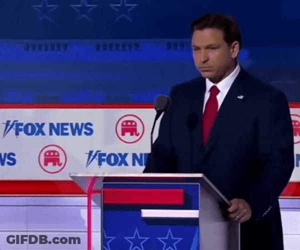 Desantis Looking Nervous GIF