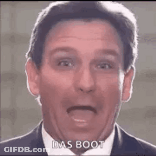Desantis Looking Very Cheerful GIF
