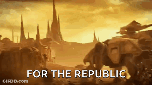 Desert Landscape Painting Saying For The Republic GIF