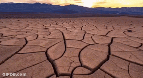 Desert Landscape With Mountains GIF