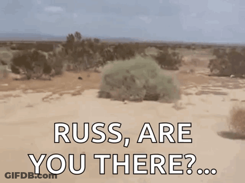 Desert Landscape With Russ Are You There GIF