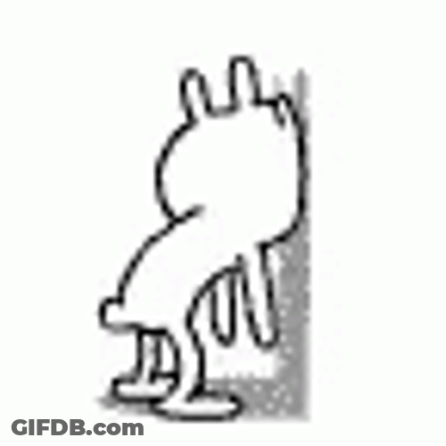 Despair Tuzki Bunny Banging Head On Wall GIF