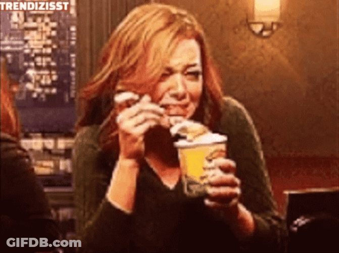 Desperate Emma Stone Eating Ice Cream GIF