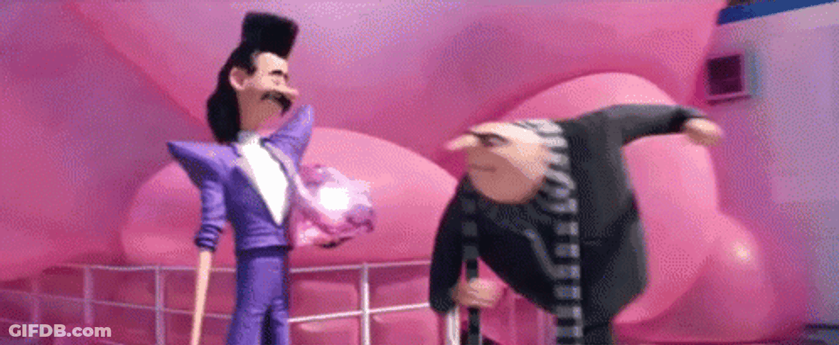 Despicable Me 3 Gru Dancing Alongside Balthazar Bratt GIF