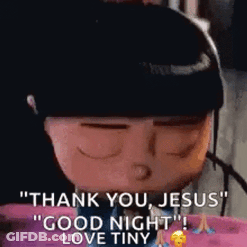 Despicable Me Agnes Praying Good Night Love Tiny GIF
